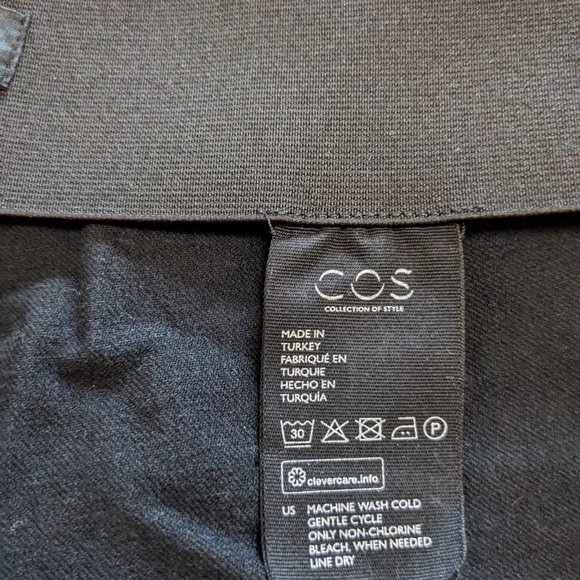 Cos Black Slim-Fit pants, size 2 - Picture 3 of 5